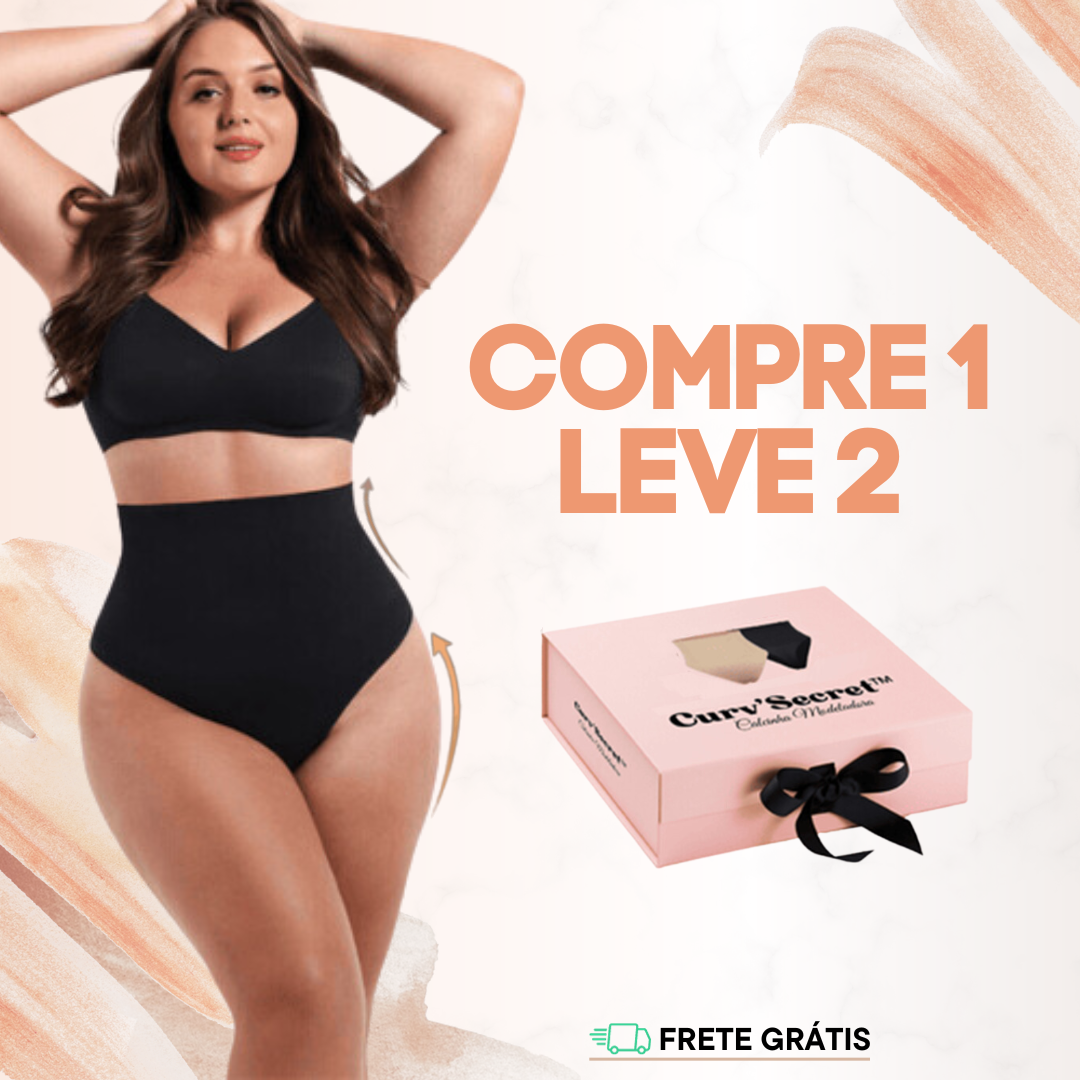 Calcinha CurvSecret® Com Barbatanas - Compre 1 e Leve 2